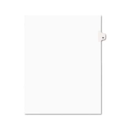 Workstationpro Style Legal Side Tab Divider- Title: 55- Letter- White- 25/Pack, 25PK TH190689